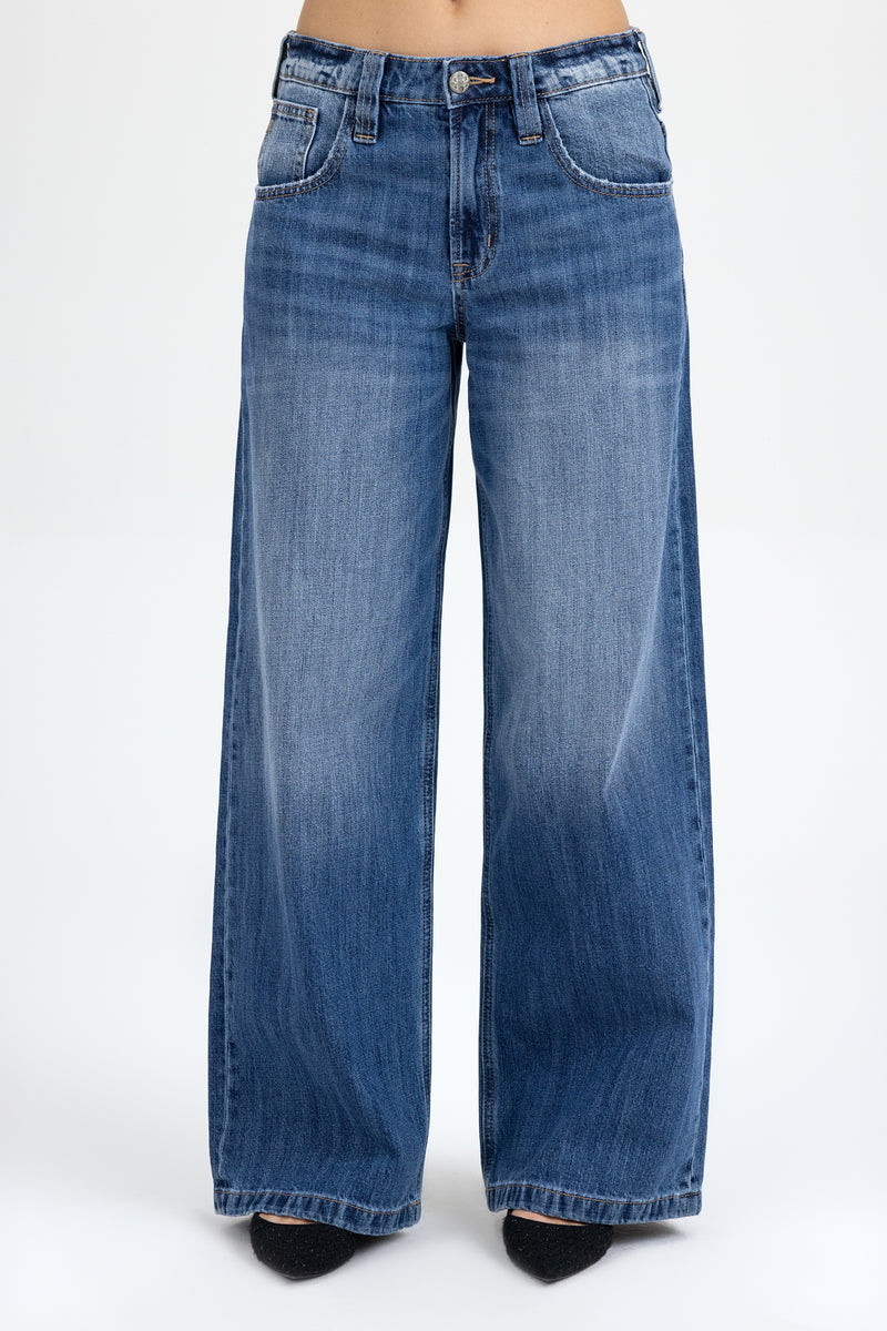 GOOD GRIEF！　WIDE LEG DENIM XS The Perfect Vintage Wide-Leg Crop Jean in Pickford Wash: Foldover