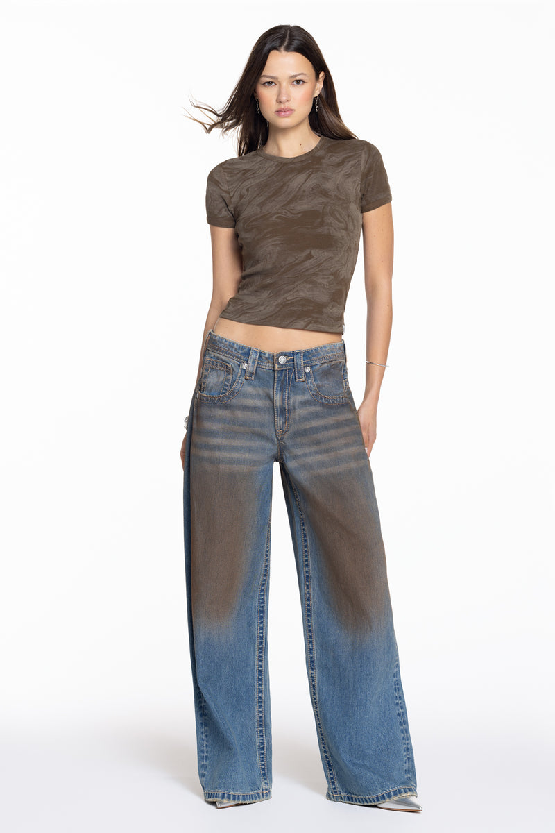 az♡Na.e Wide Loose Jeans _Deep Blue S Wide Loose Jeans _Deep Blue | Na.e