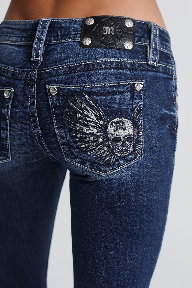 miss me デニム Can't Be Tamed Low Rise Bootcut Jeans