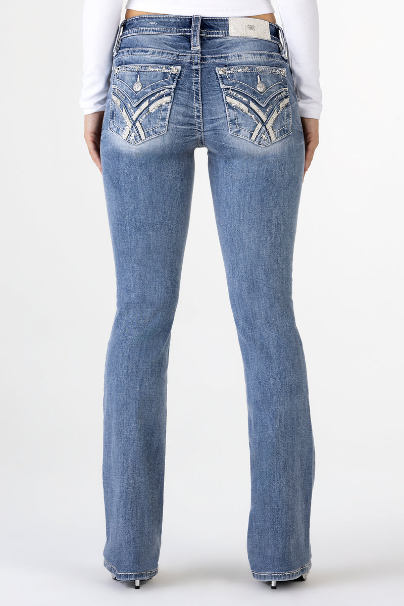 ☆MSCHF☆WASHED BOOTS CUT PANTS Crissy Mae Bootcut Jeans | Only $119.00 | Medium Wash | Miss Me