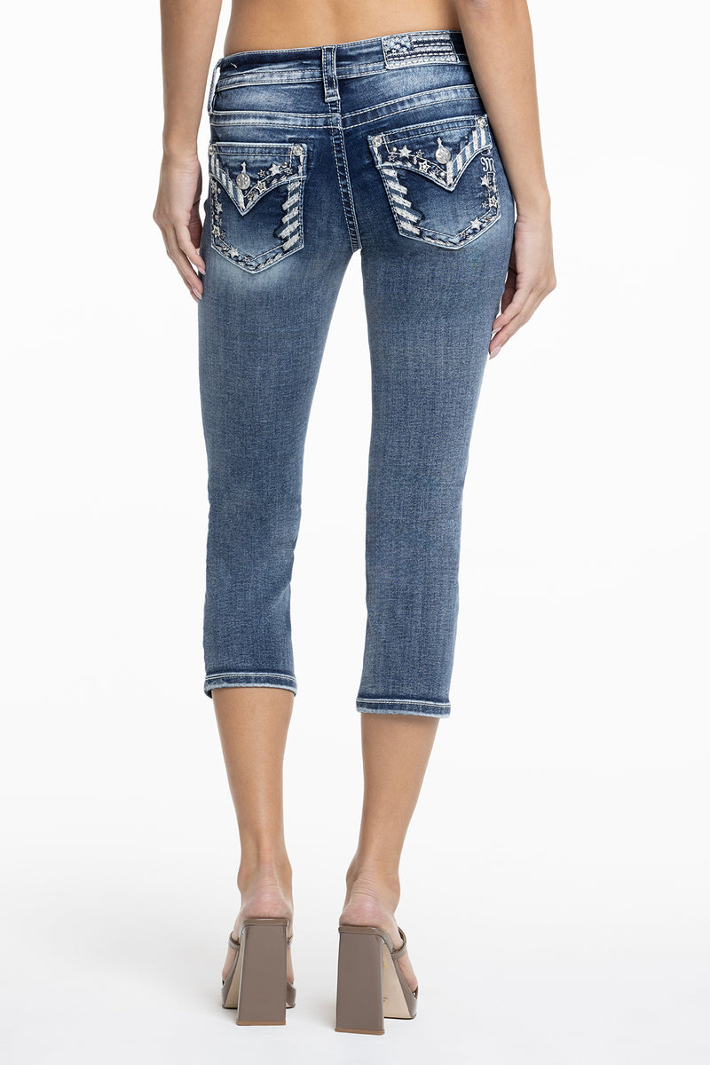 Miss Me Capri Jeans Stretch Miss Me Cuffed Stretch Capri Jean