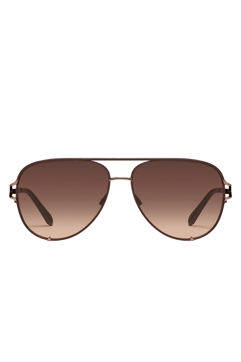 Quay High Key Twist Sunglasses | Only $68.00 | Brown Fawn | Miss Me