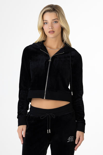 別珍 velour jacket Ex Txt Velour Jacket | Only $79.00 | Black | Miss Me