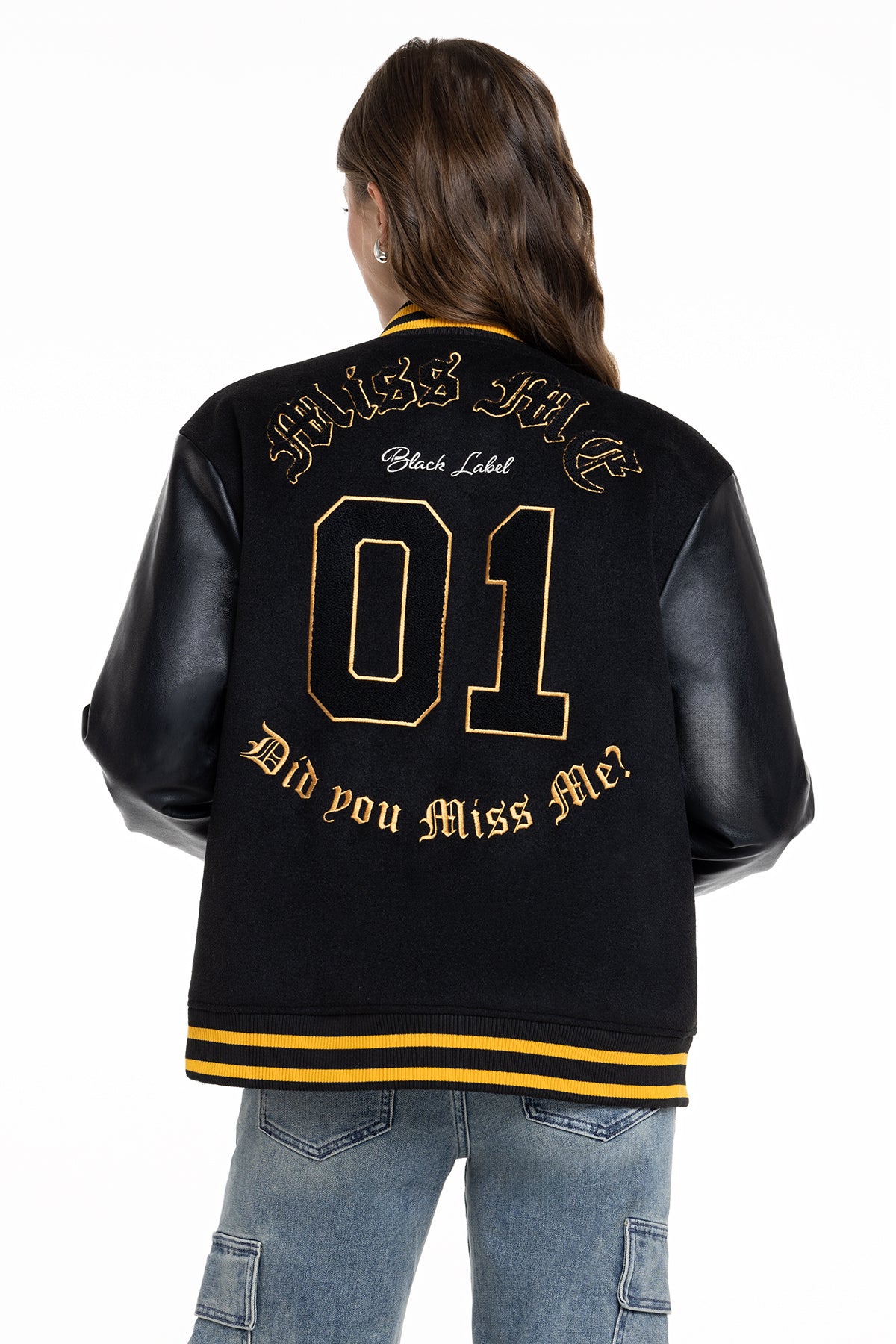 Nikkith Varsity Jacket | Only $126.65 | Red, Black | Miss Me
