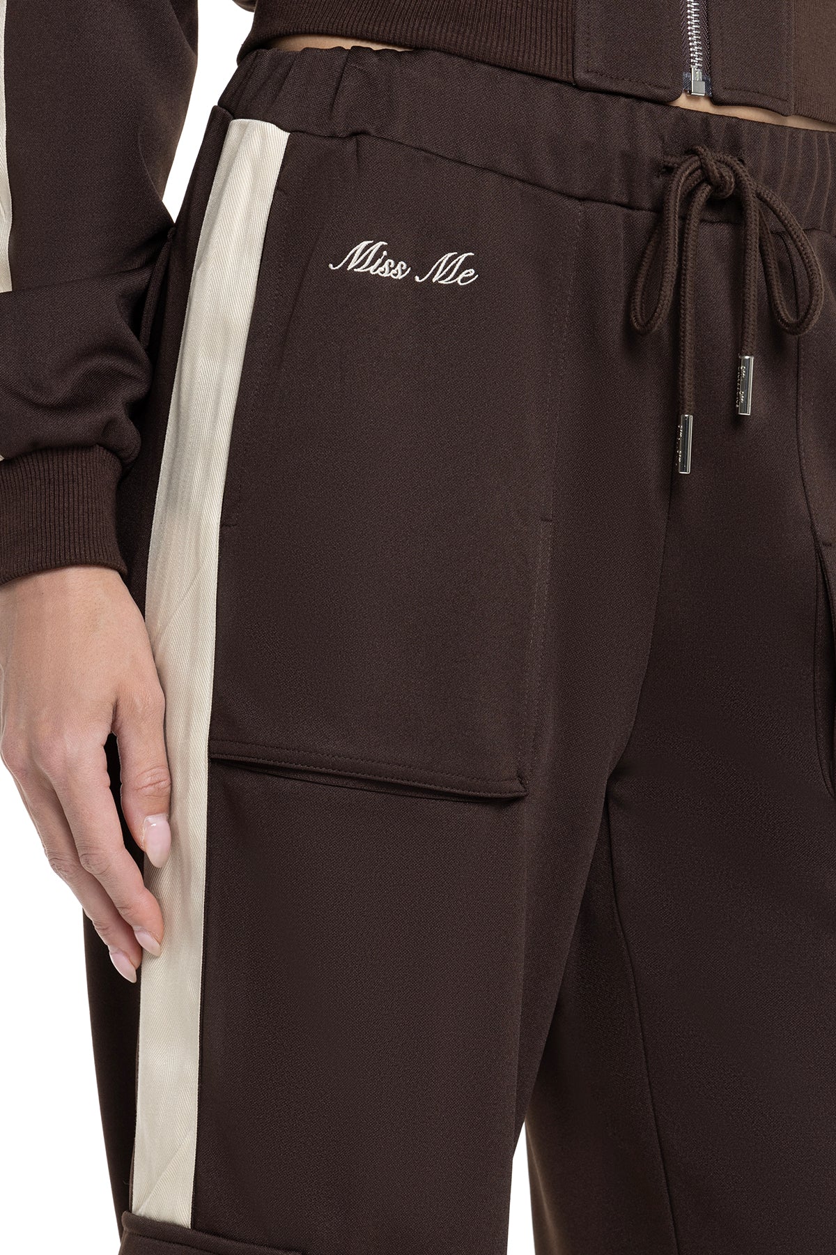 Lainey Cargo Track Pants | Only $62.40 | Choco Brown, Blue, Black