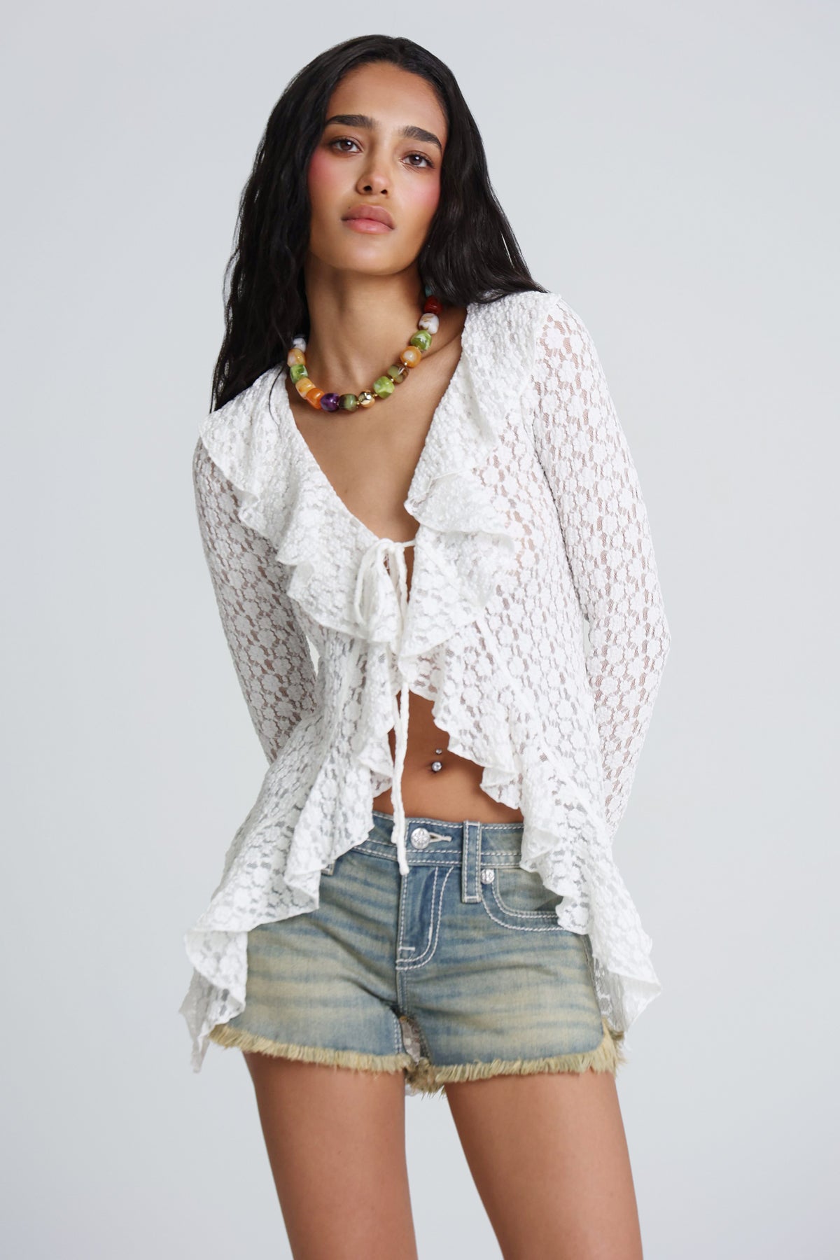 Running Lace Ruffle Top Emory Lace Ruffle Top
