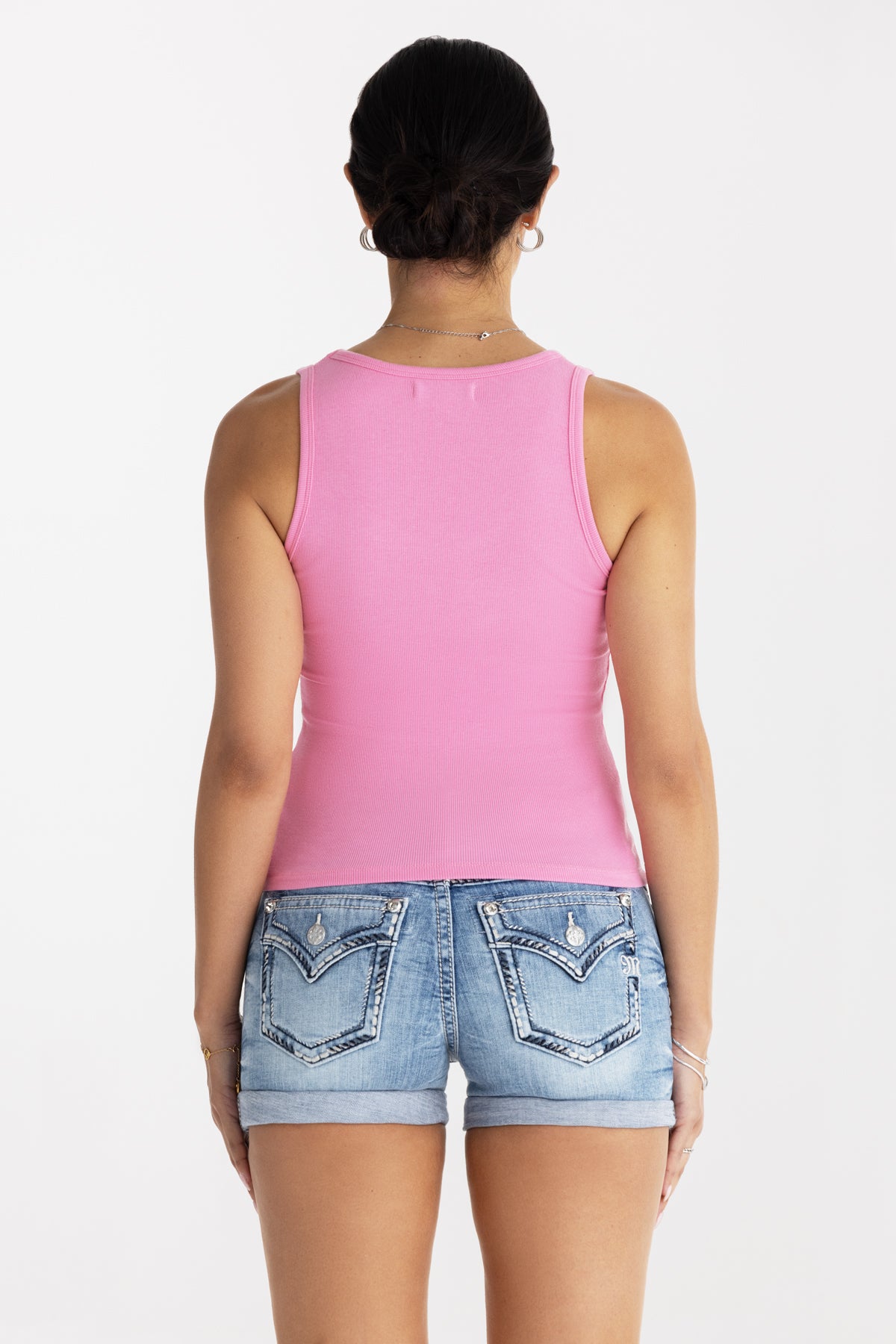 I Love Me Tank | Only $38.00 | Pink, Off White, Brown | Miss Me