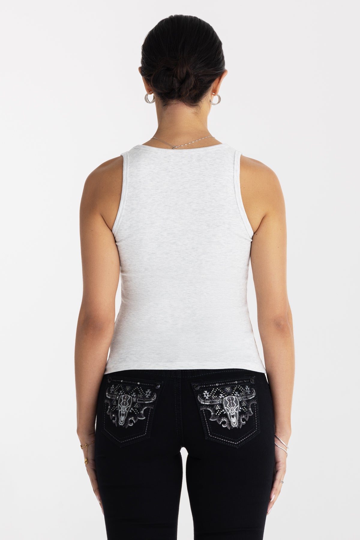 I Love Me Tank | Only $38.00 | Pink, Off White, Brown | Miss Me