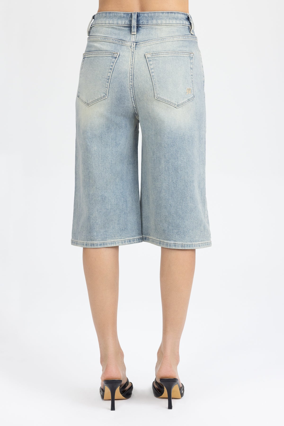 Brynn Baggy Jorts | Only $88.00 | Med/Dark Wash, Vintage Blue