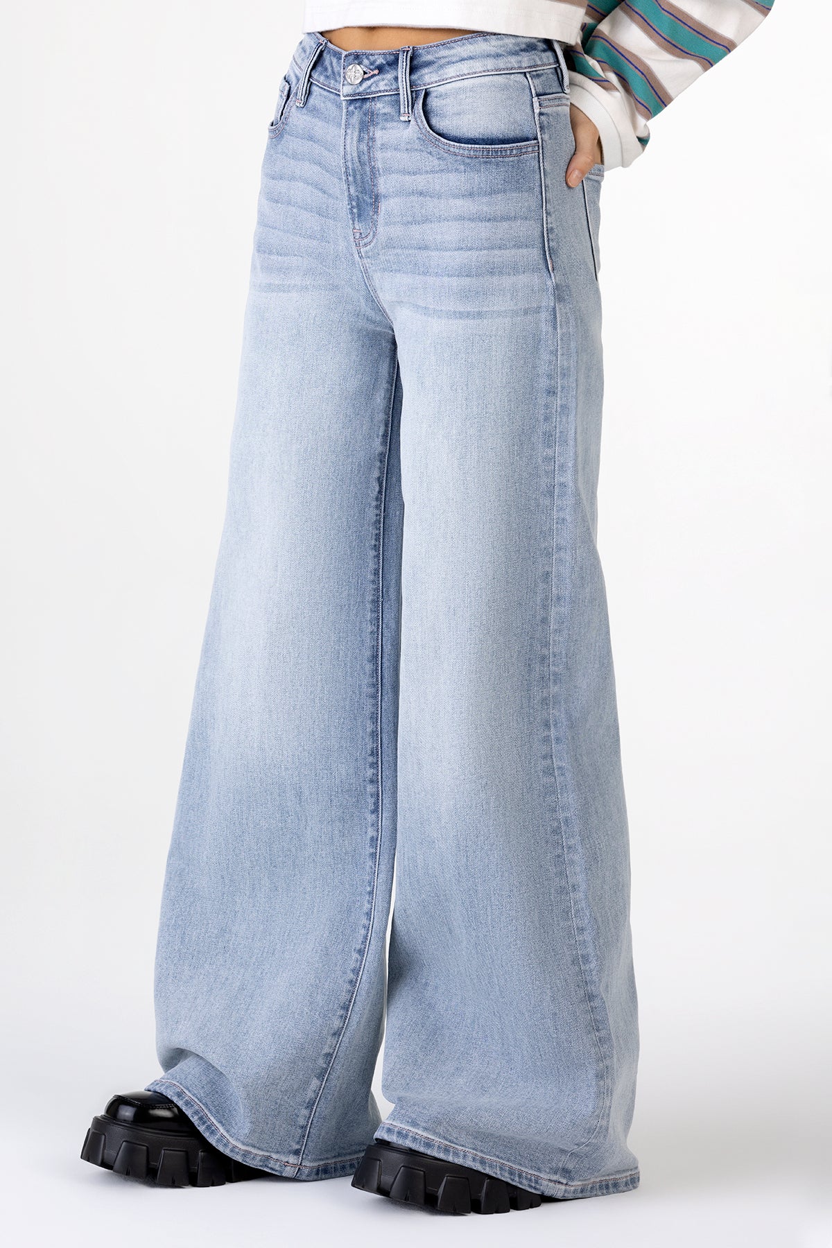 Wren Super Wide Leg Jeans | Only $98.00 | Light Wash, Medium Wren Super Wide Leg Jeans | Only $98.00 | Light Wash, Medium