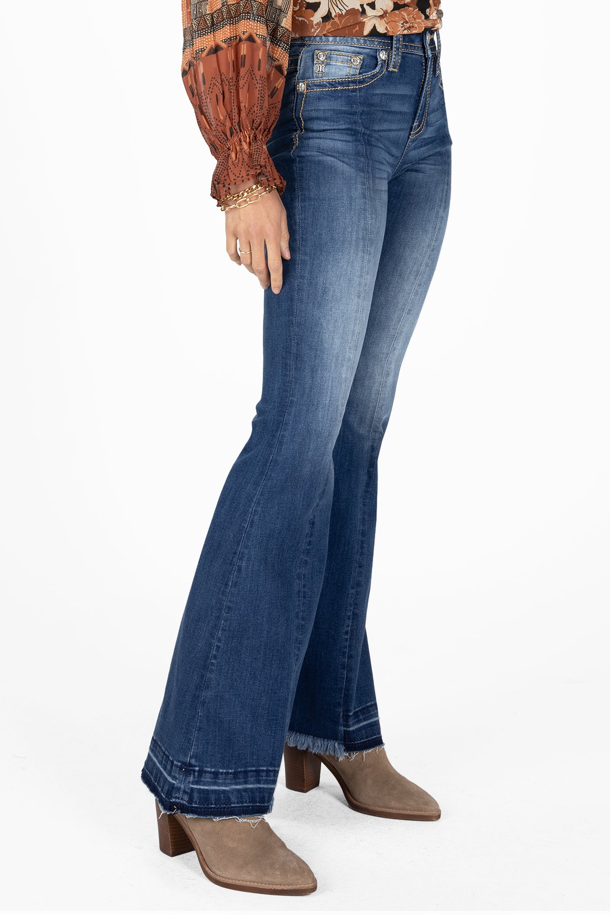 Miss Me Women's High Rise Super Flare Jeans H3636F63