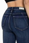 Contrasting Inserts Slim Flare Jeans