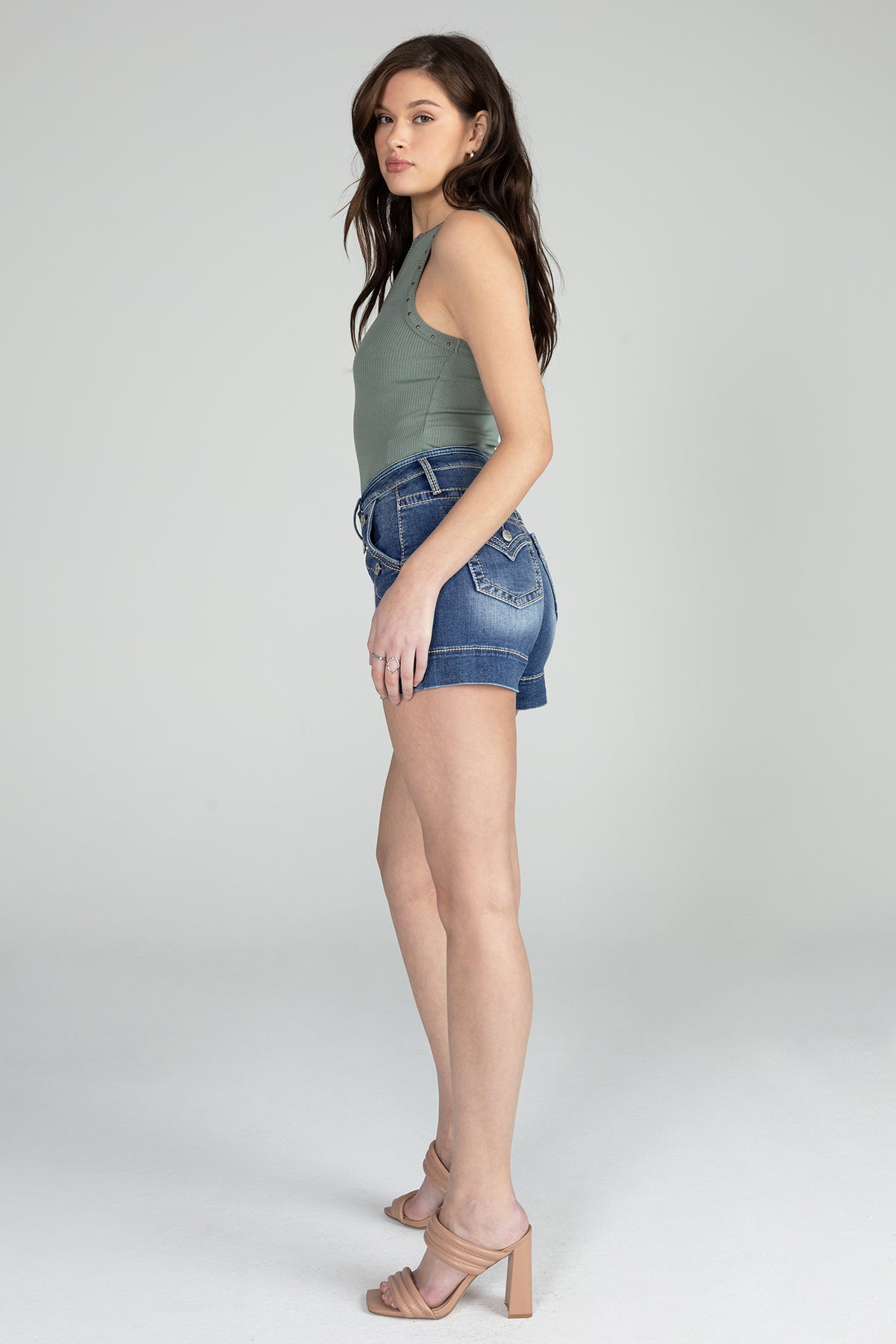 Sailor Button High Rise Shorts