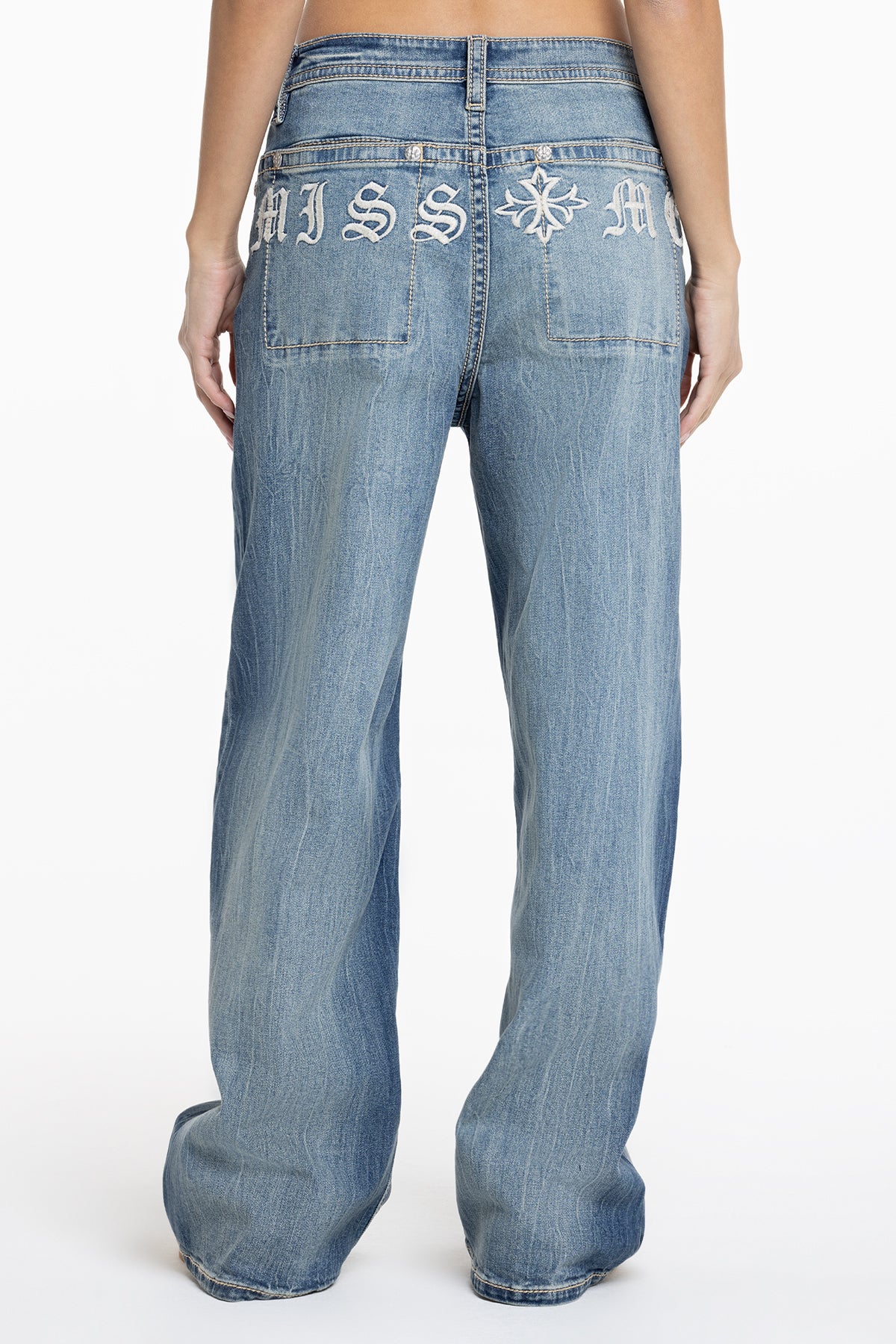 London Baggy Wide Leg | Only $124.00 | Medium Wash | Miss Me