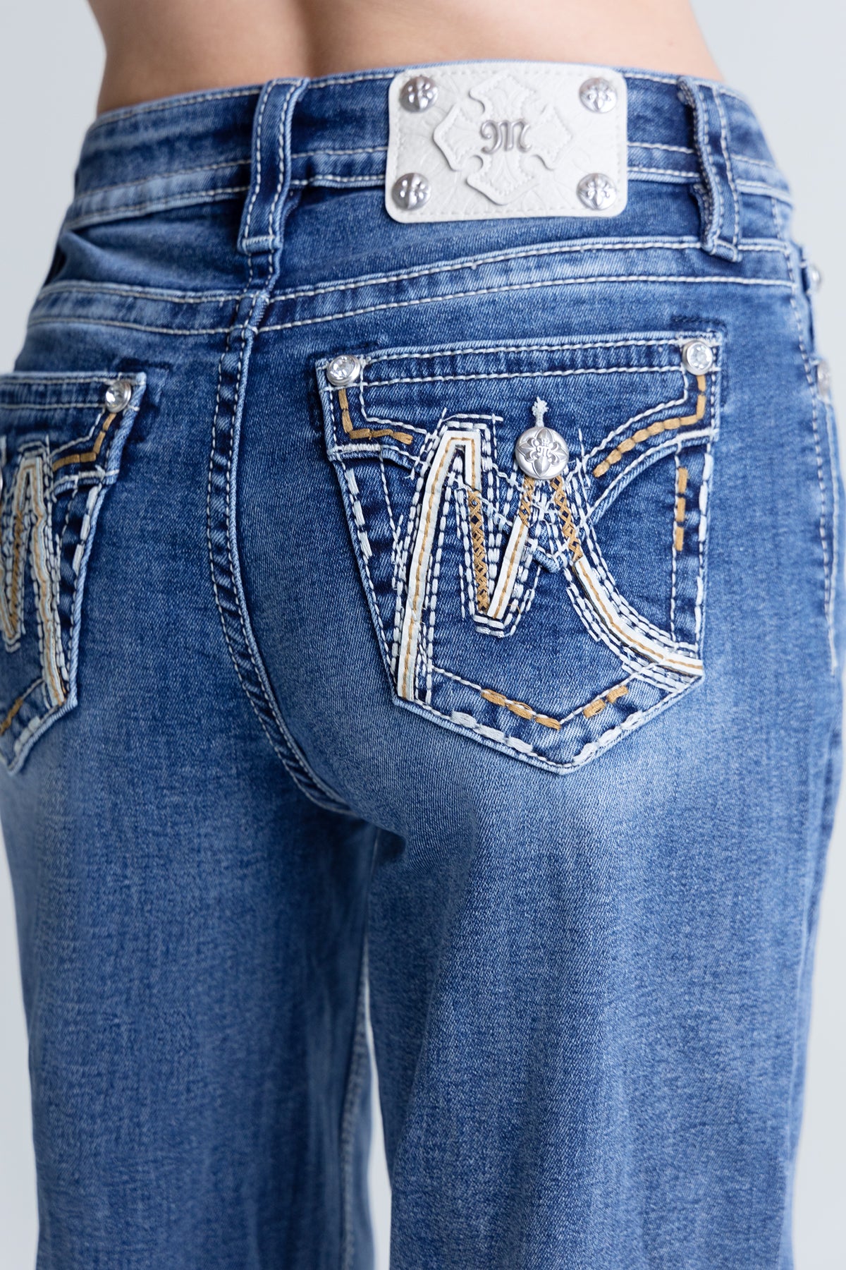 Maya Logo Wide Leg Jeans