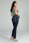 Loose Saddle Stitch Border Skinny Jeans