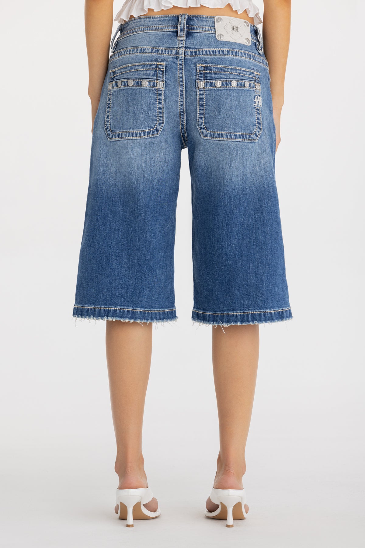 パンツ jaded london remakeleather patch jorts Shop Jumbo Denim Jorts | Jaded London | Clothing