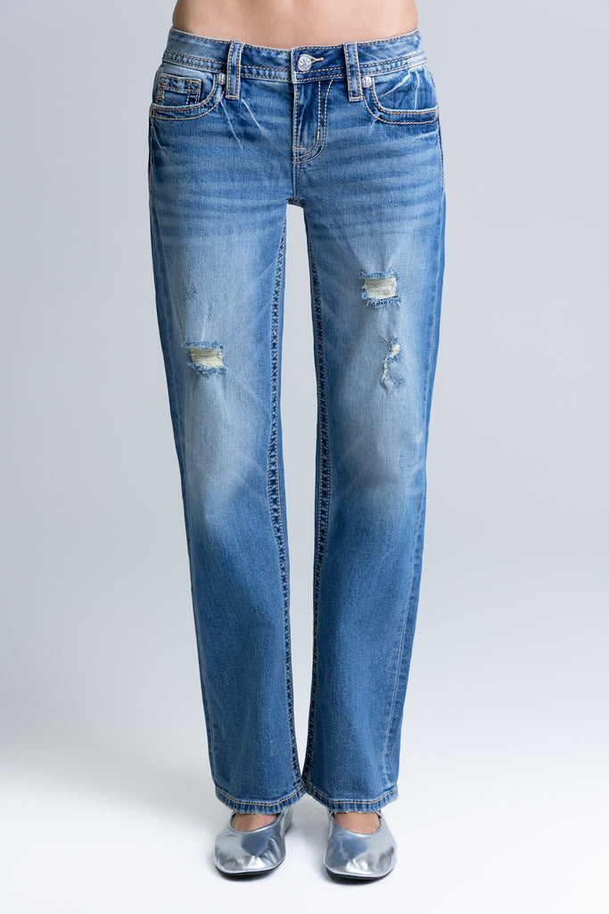 Mina M Low Rise Slim Wide