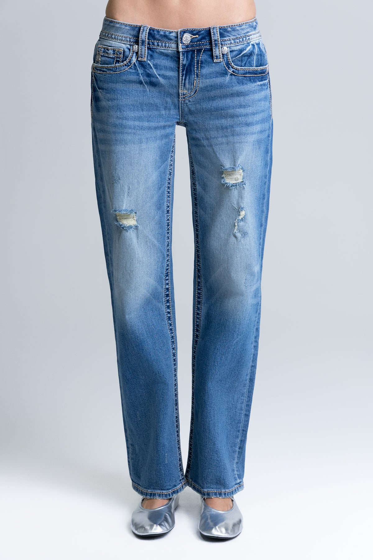 Mina M Low Rise Slim Wide