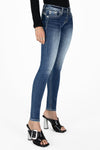 Cow Print Cross Skinny Jeans