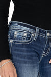 Cow Print Cross Skinny Jeans
