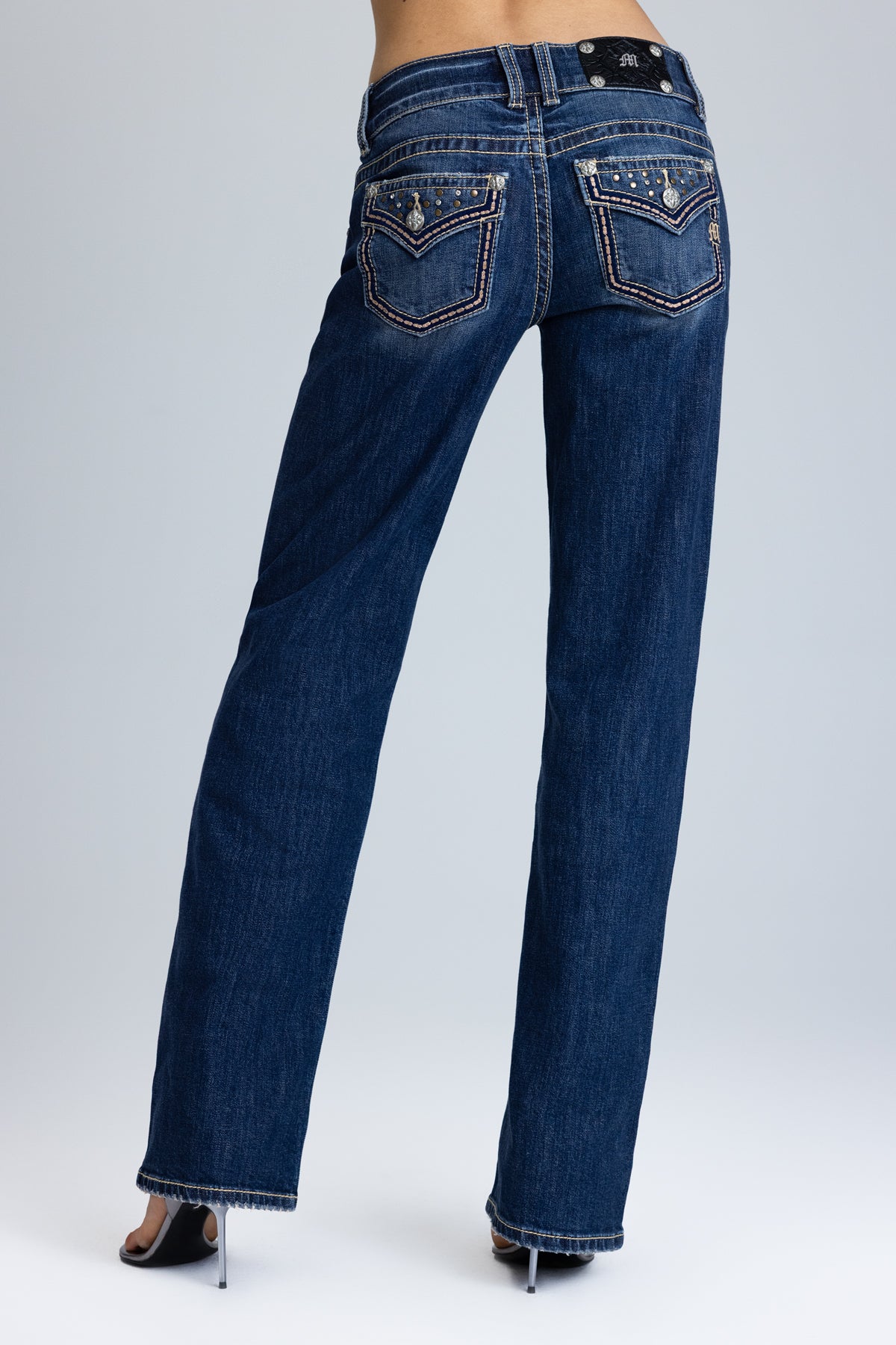 Giselle Double Waist Low Rise Slim Wide
