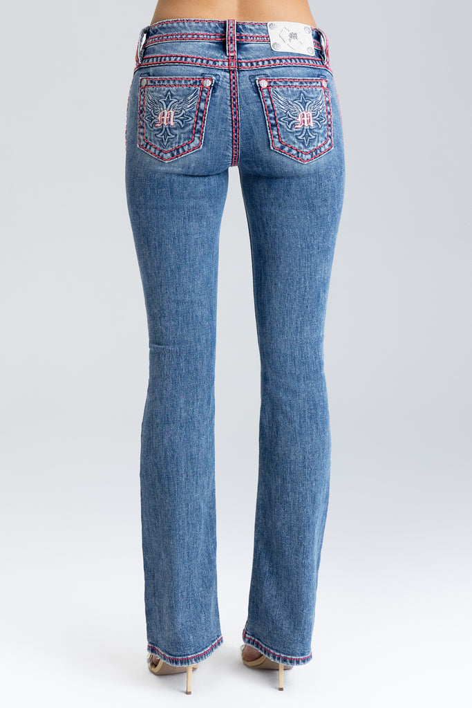 Miss Me ブーツカット26インチデニム Axle Stitched Bootcut Jeans