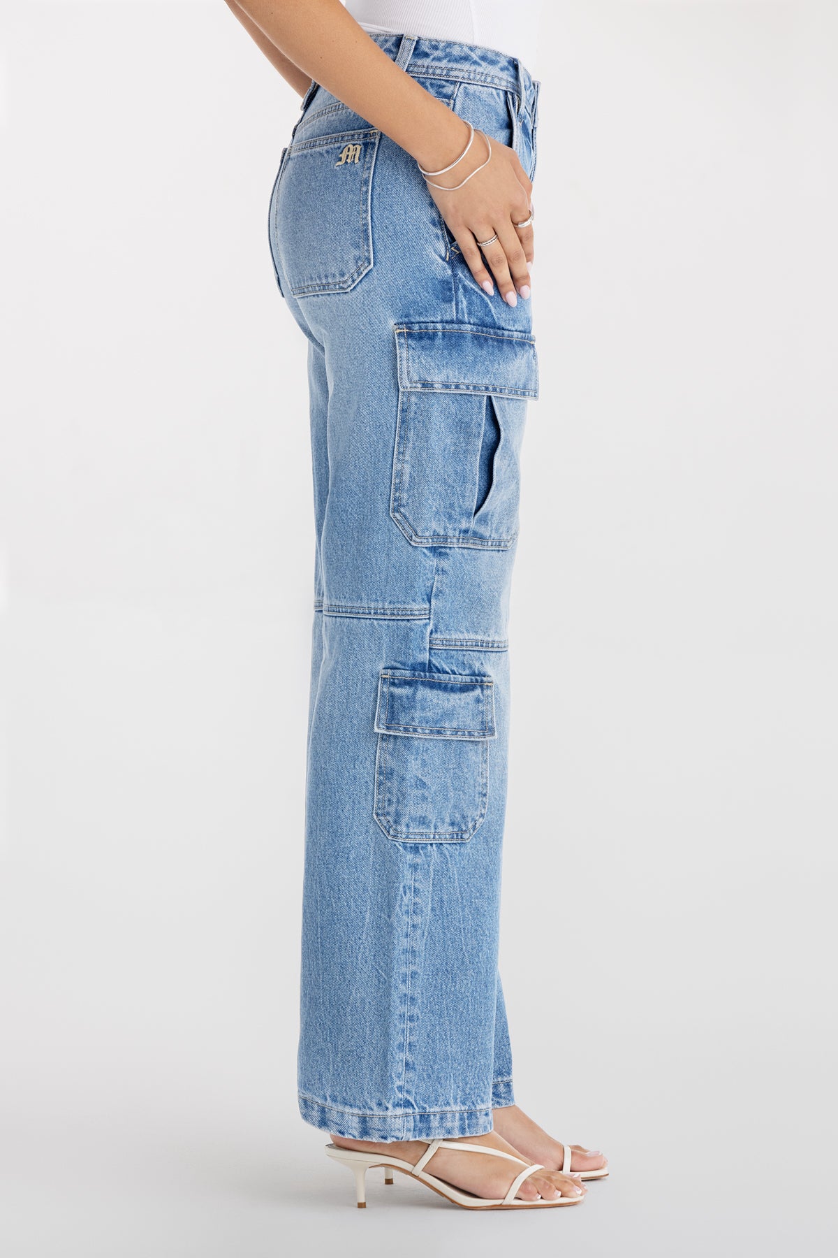［Mサイズ］C/N WASHER CURVED FLARE WIDE CARGO WYM LIDNM】C/N WASHER CURVED FLARE WIDE