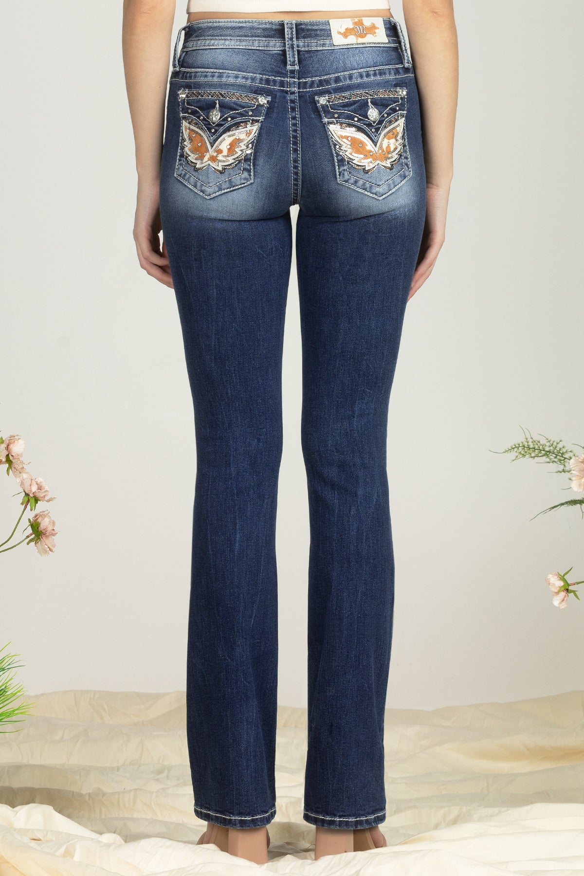 Cow Print Wing Denim