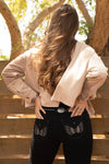 Black Metallic Wings Bootcut Jeans