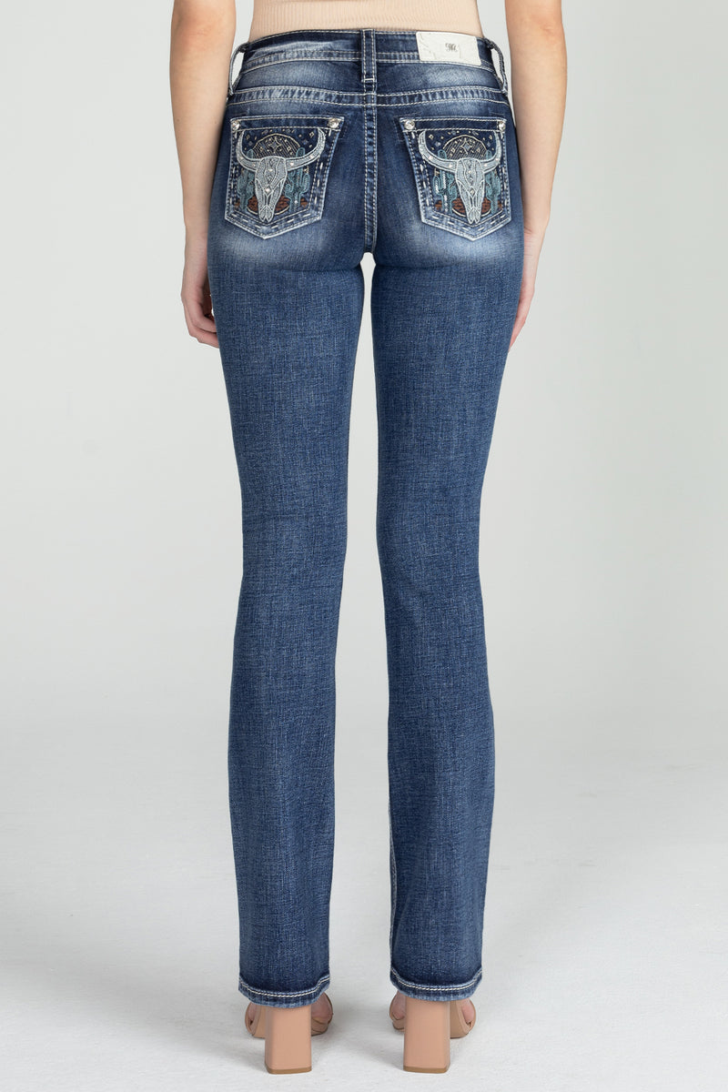 Midnight Desert Longhorn Bootcut Denim