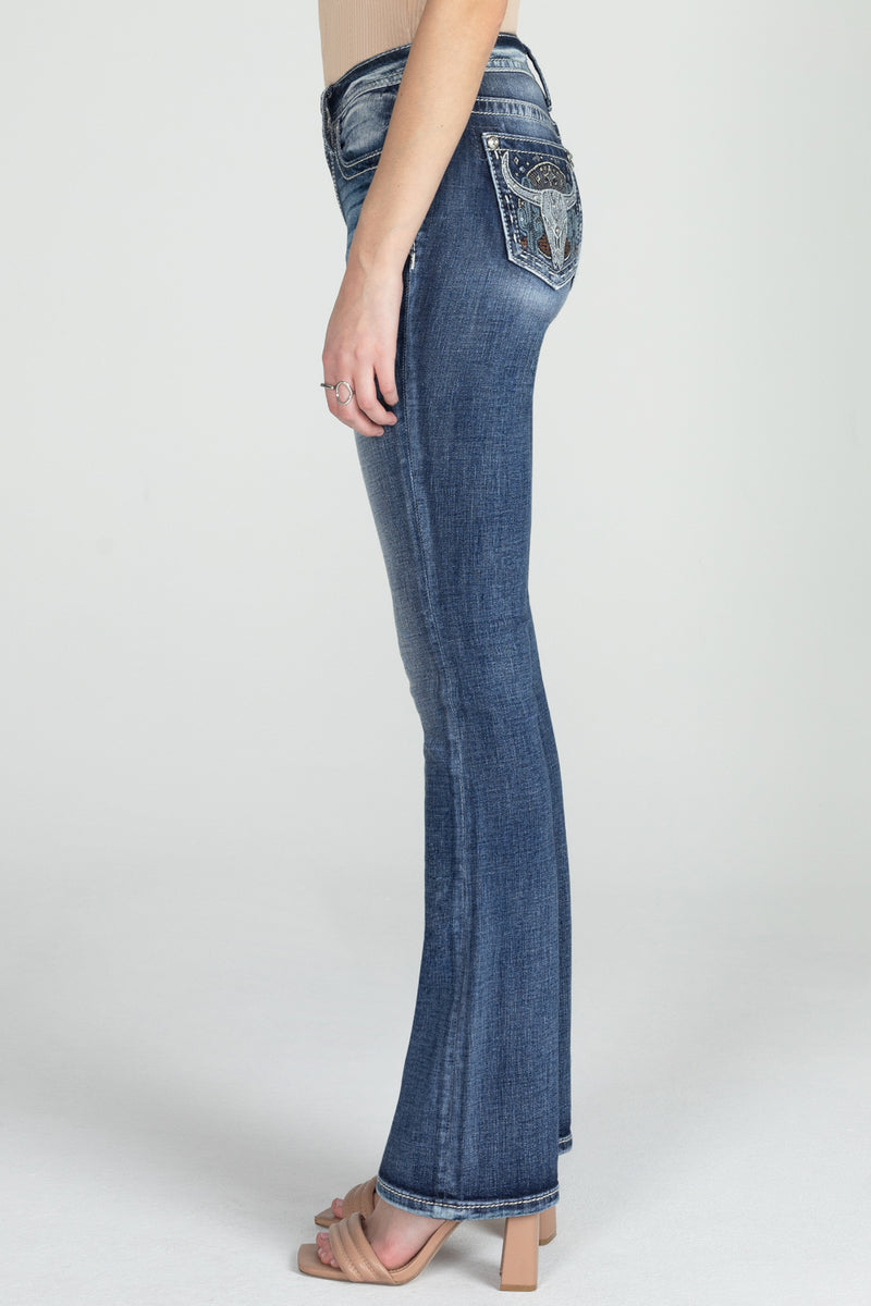 Midnight Desert Longhorn Bootcut Denim