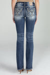 Blue Aztec Bootcut Jeans
