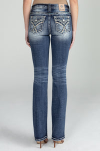 Blue Aztec Bootcut Jeans
