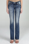 Blue Aztec Bootcut Jeans