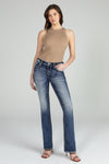 Blue Aztec Bootcut Jeans