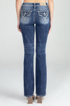 Geometric Braid Cross Stitch Bootcut Denim