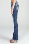 Geometric Braid Cross Stitch Bootcut Denim