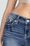 Geometric Braid Cross Stitch Bootcut Denim