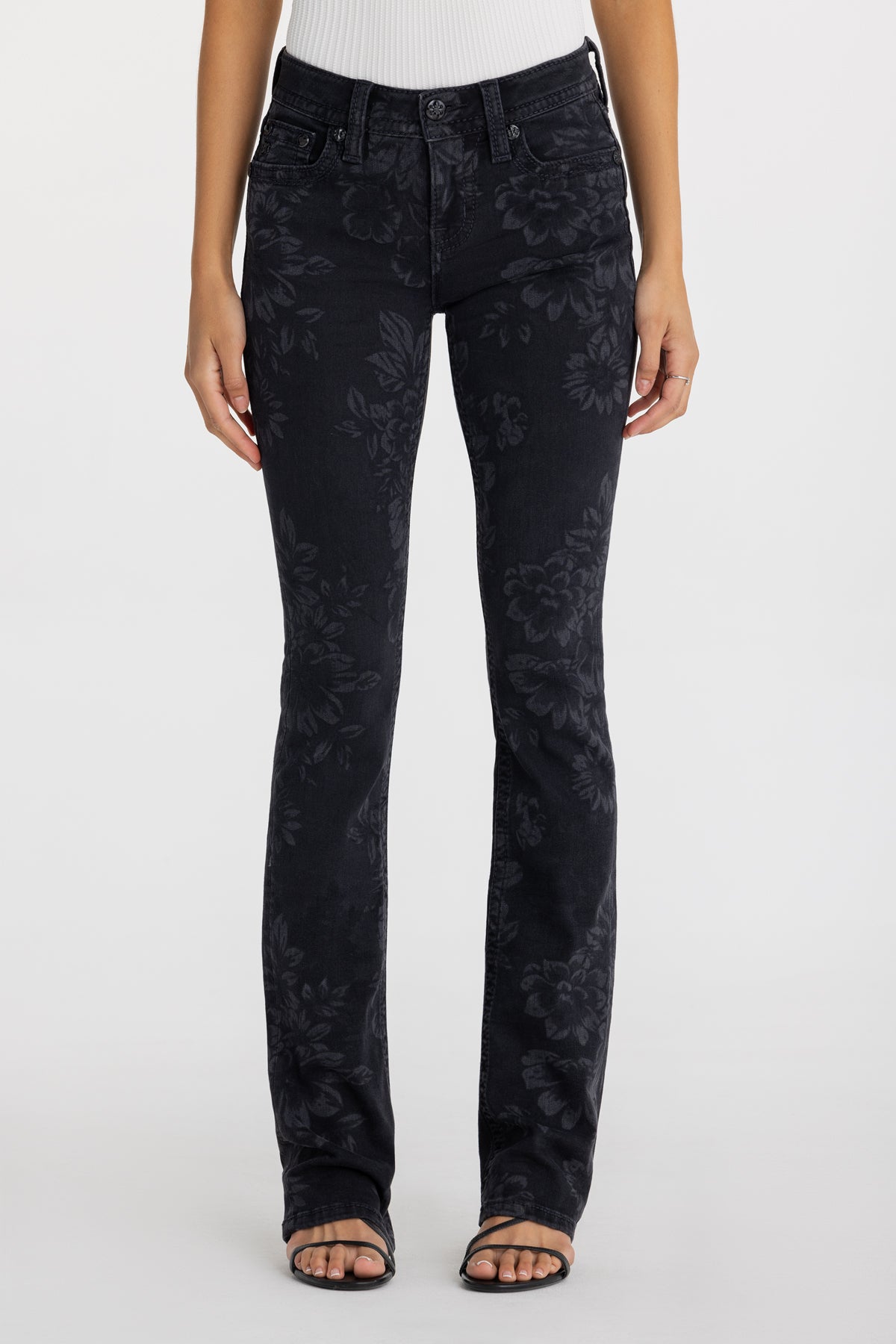 am♡ After Dark Slim Bootcut Jeans | Only $124.00 | Charcoal