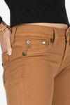 Camel Cross Stitch Straight Jeans