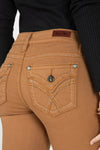 Camel Cross Stitch Straight Jeans