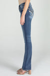 Sequin Cross Stitch Straight Denim