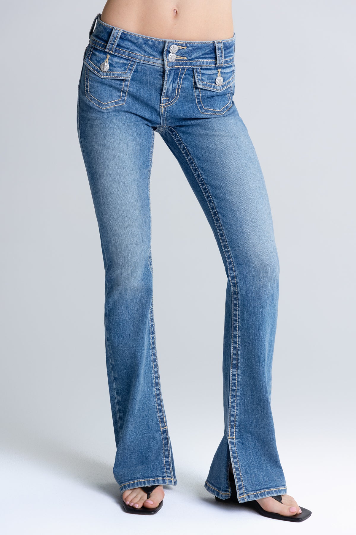 パンツ NO MASS PROD. 01GLM Flared jeans size 1 Shop The Hottest Bootcut Jeans: Heavenly Jenny Bootcut Jeans