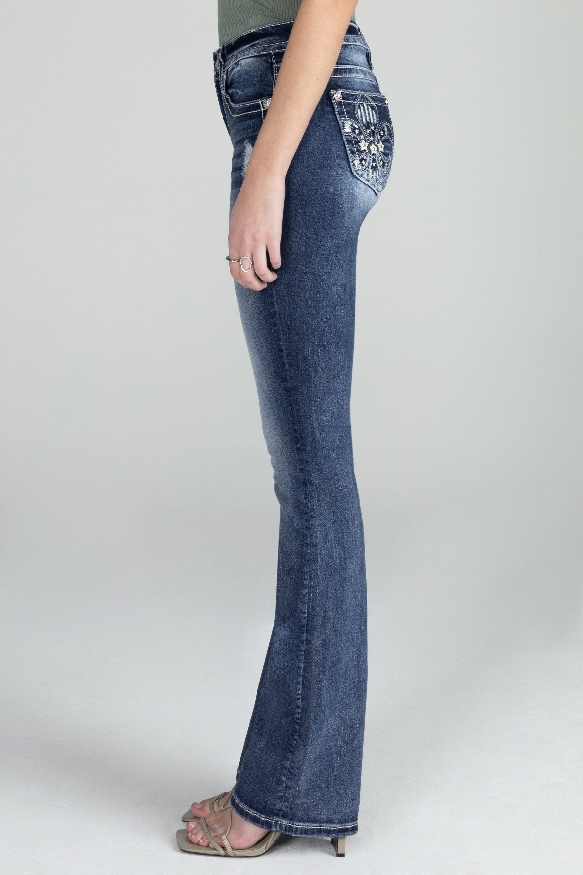 Americana Fleur De Lis Bootcut