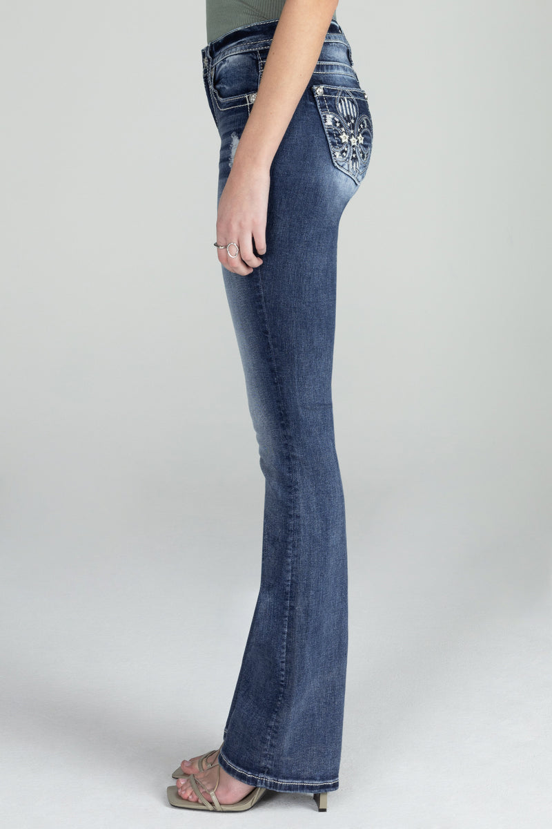 Americana Fleur De Lis Bootcut
