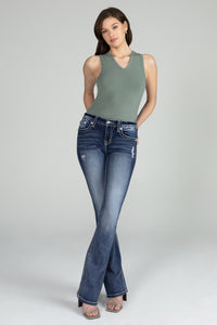 Americana Fleur De Lis Bootcut