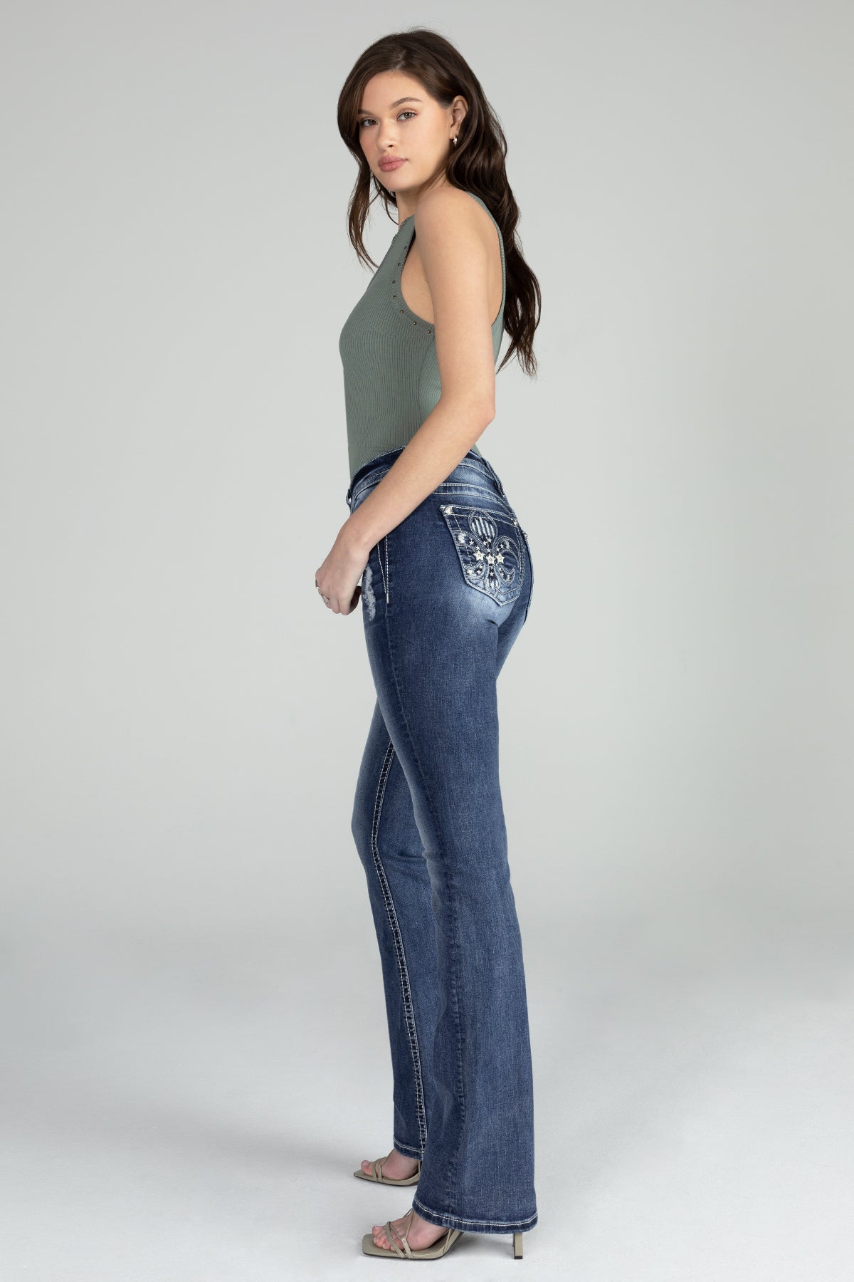 Americana Fleur De Lis Bootcut