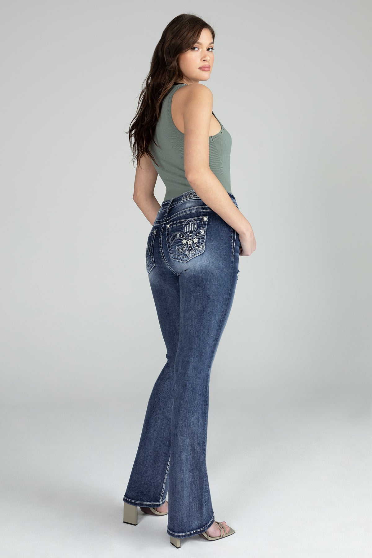 Americana Fleur De Lis Bootcut