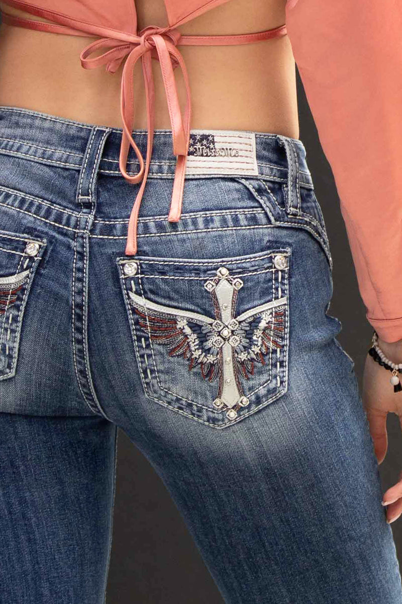 Winged Spirit Bootcut Jeans